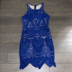 Cobalt blue lace dress